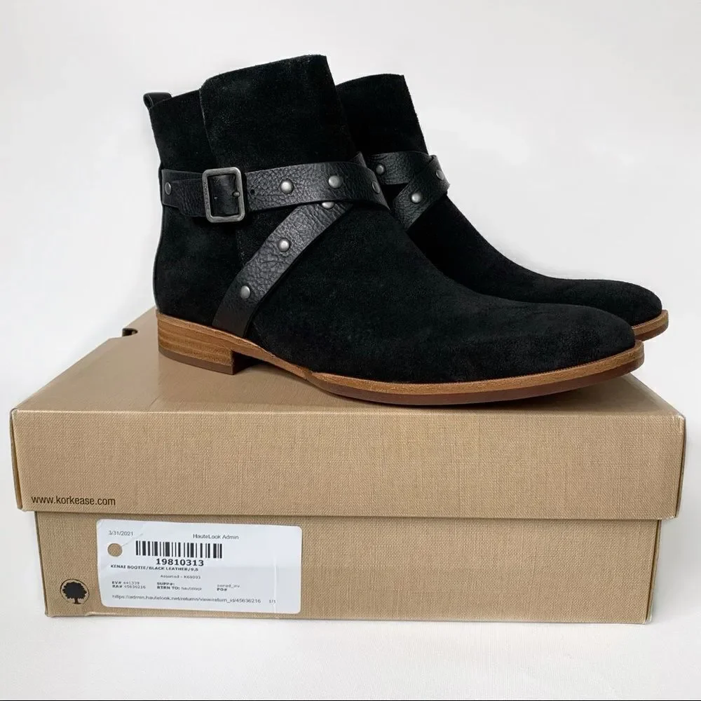 KORK-EASE Black Suede Booties! - Picture 2 of 9